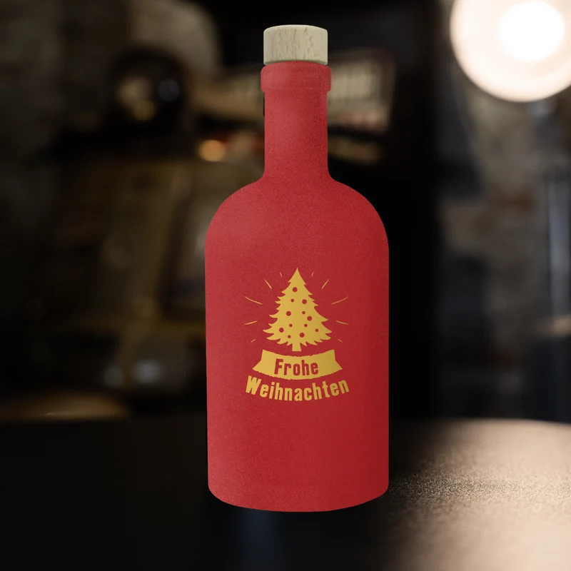 Weihnachtslikör Bratapfel | Design Flasche "Frohe Weihnachten" | 20%