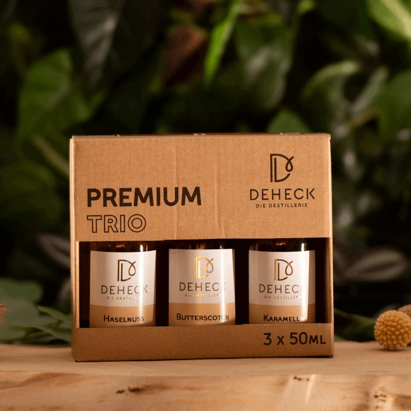 Premium Likör Geschenk | Trio Topseller Liköre Set | Butterscotch, Karamell & Haselnuss