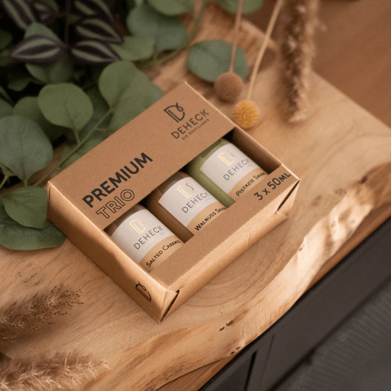 Sahneliköre Geschenk | Trio Sahnelikör Set | Pistazie, Salted Caramel & Walnuss