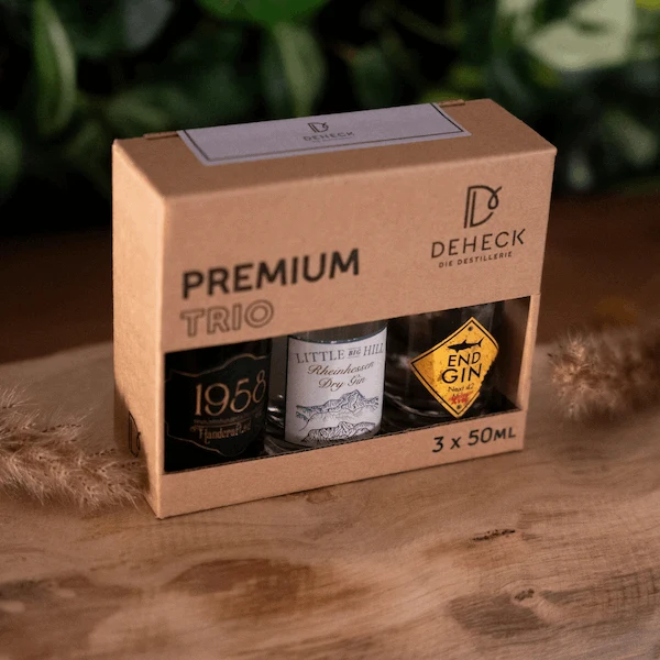 Gin Geschenk Trio | 3 Gins aus Rheinhessen | Deheck Gin Tasting Set