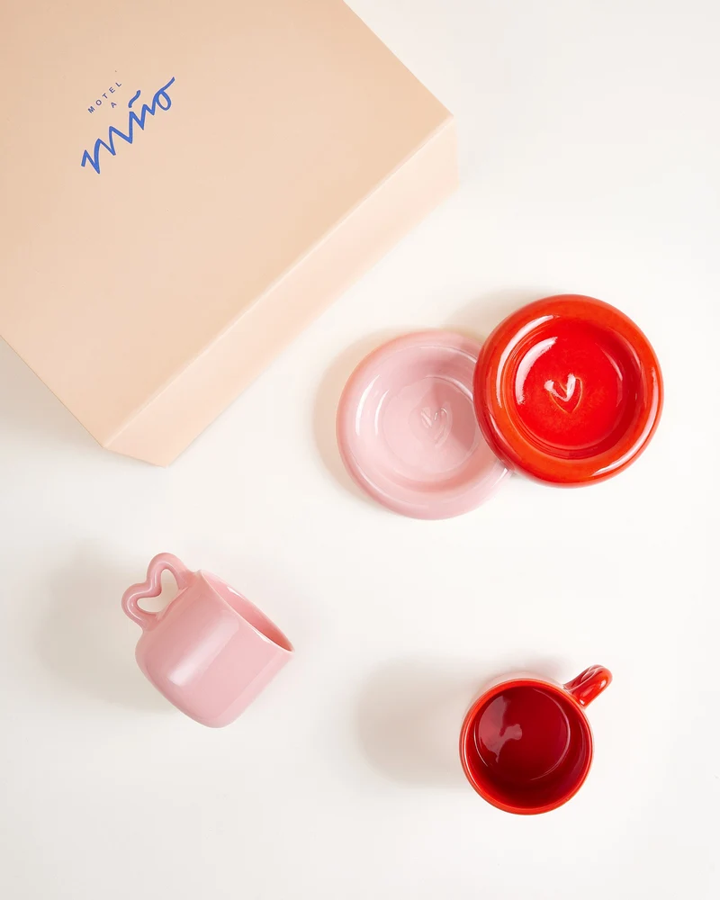 Seia Geschenk-Set rosa rot 5-teilig
