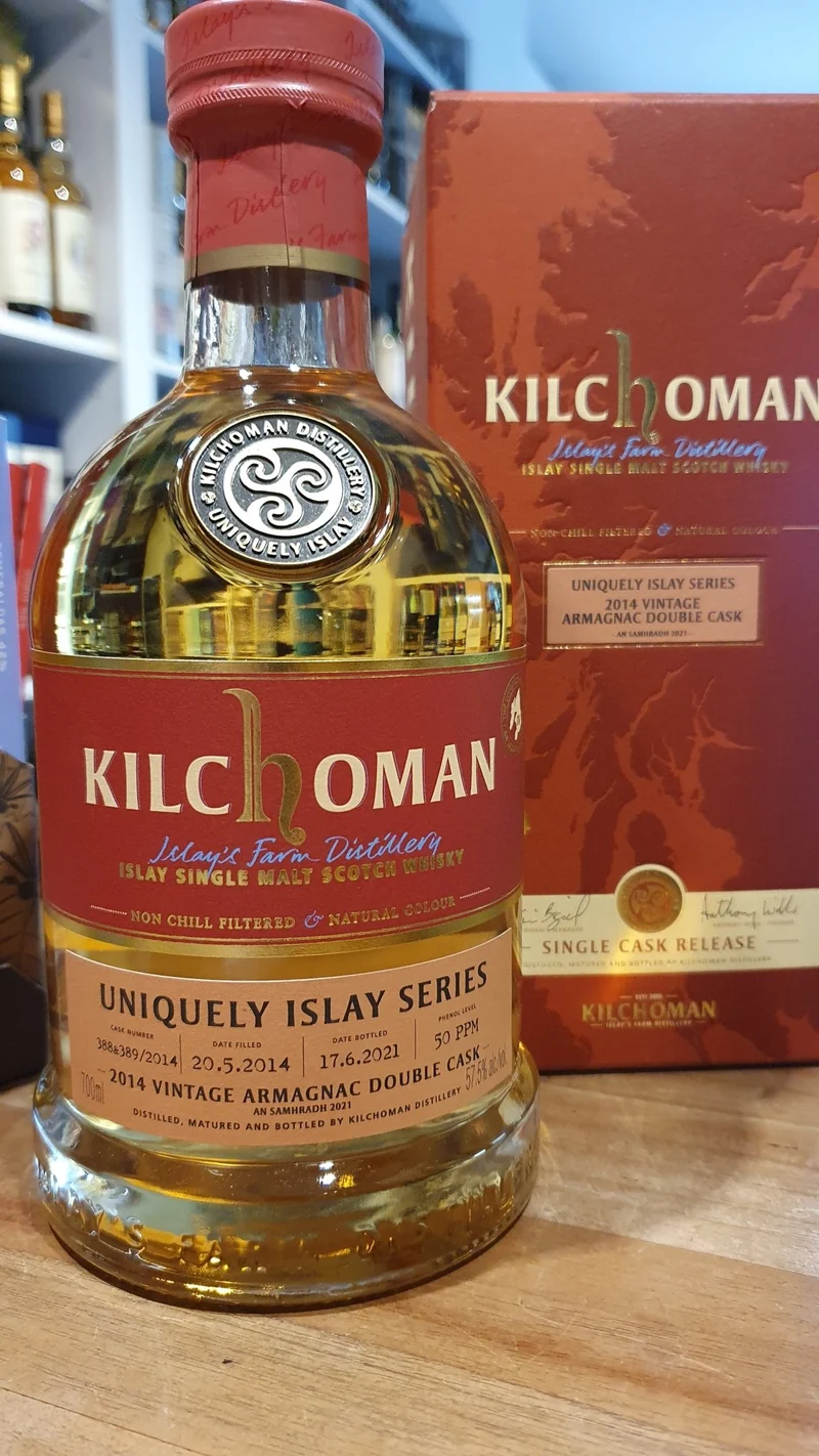 Kilchoman an Samhradh 2014 2021 Armagnac cask Edition Uniquely Islay Series Vintage 0.7l 57,5% Fassstärke #388 #389 cask single cask scotch whisky