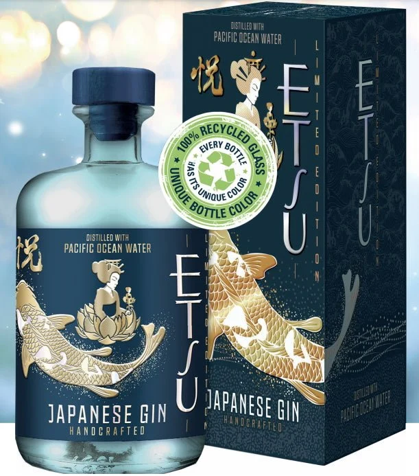 X Etsu Gin Ocean Water Edition handcrafted Japan Hokaido 0,7l 43% vol.Flasche in Geschenk karton