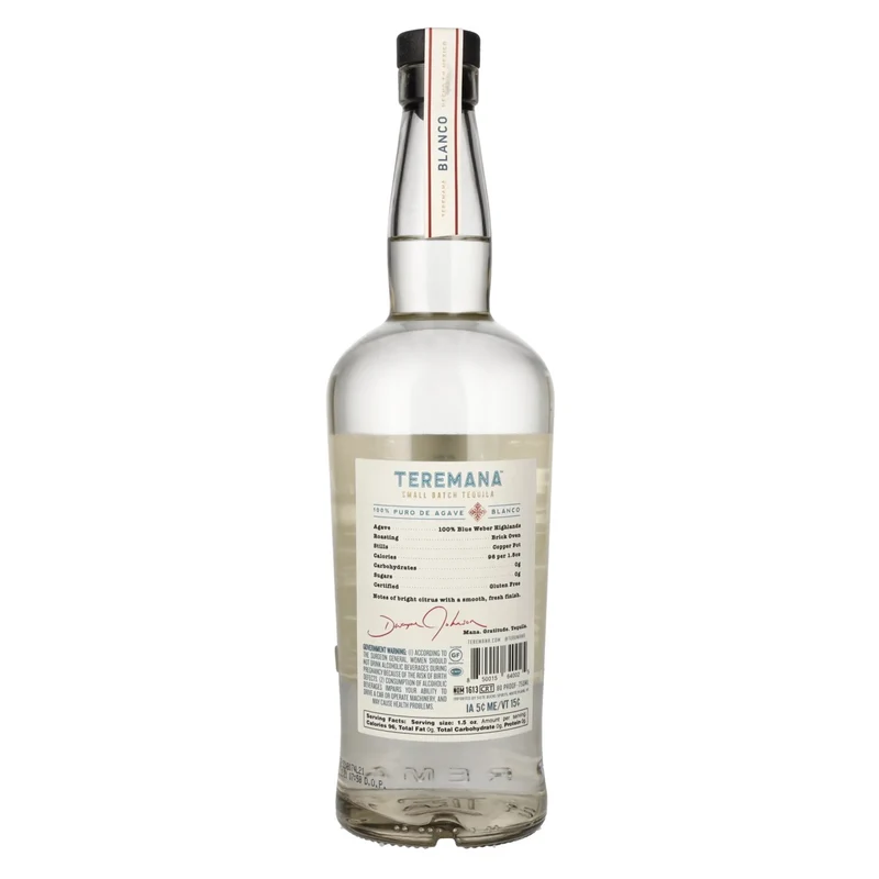 Teremana Tequila Blanco 100% Agave Blue Weber 40% Vol. 0,7l