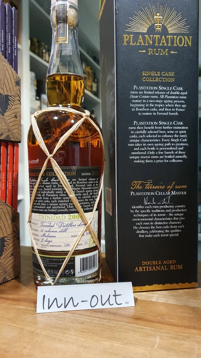 Plantation Trinidad 2008 2021 Chardonnay Chablis XO 0,7l 49,6 % vol. rh single cask Rum Planteray