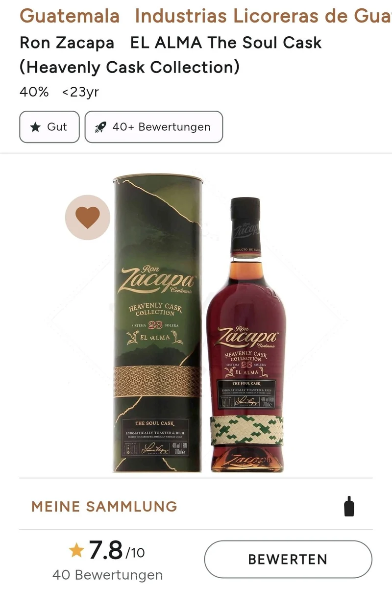 Zacapa 23 El Alma Nr.2 The Soul Cask Heavenly Cask 0,7l 40%vol. rum