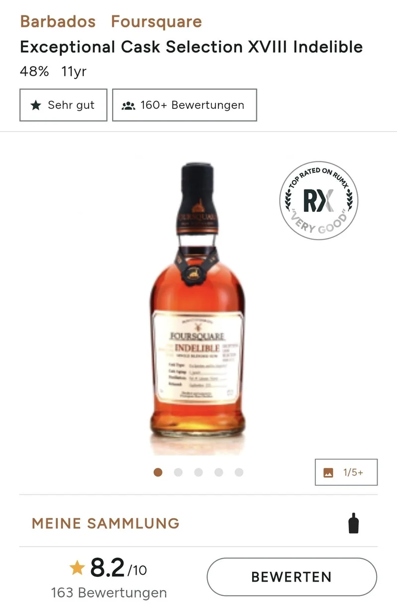 Foursquare Indelible Barbados #22 Exceptional collection 48% vol. 0,7l ecs rum