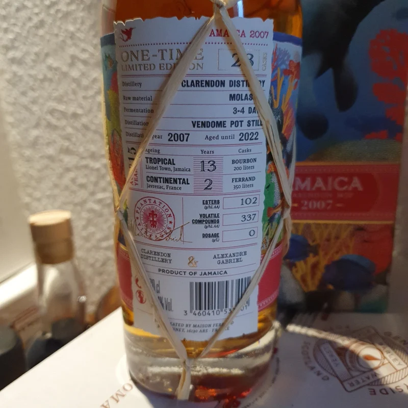 Plantation one time Jamaica Clarendon MSP 2007 2022 0,7l 48,4% vol. Rum Planteray