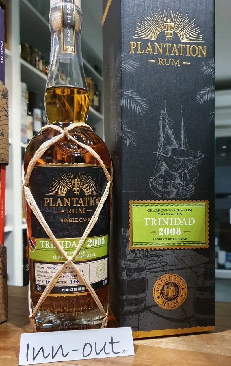 Plantation Trinidad 2008 2021 Chardonnay Chablis XO 0,7l 49,5 % vol. single cask Rum Planteray