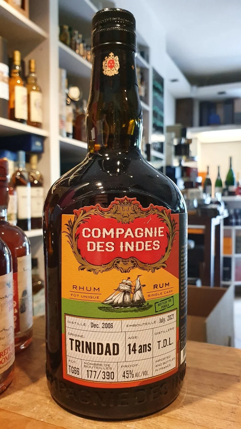 Compagnie des indes Trinidad 2006 14 Y T.D.L. 45% vol. 0,7l CDI Rum tdl gelb grün