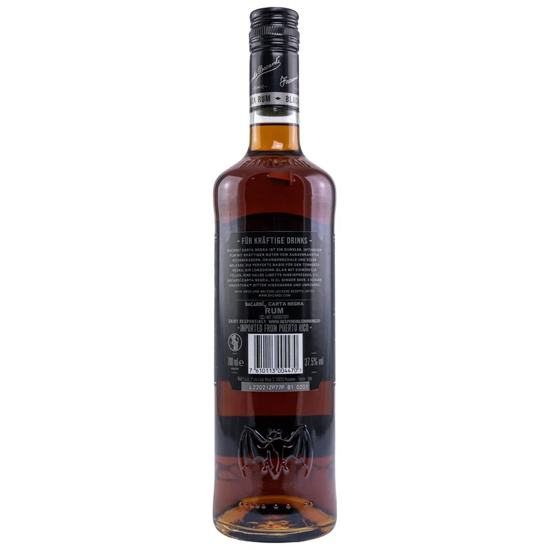 BACARDI - Carta Negra - 37,5% Vol.