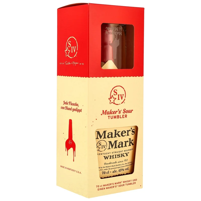 Maker's Mark - Kentucky Straight Bourbon in GP mit Glas - 45% Vol.