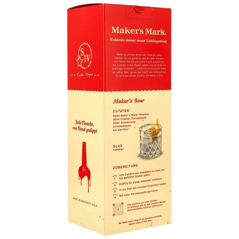 Maker's Mark - Kentucky Straight Bourbon in GP mit Glas - 45% Vol.