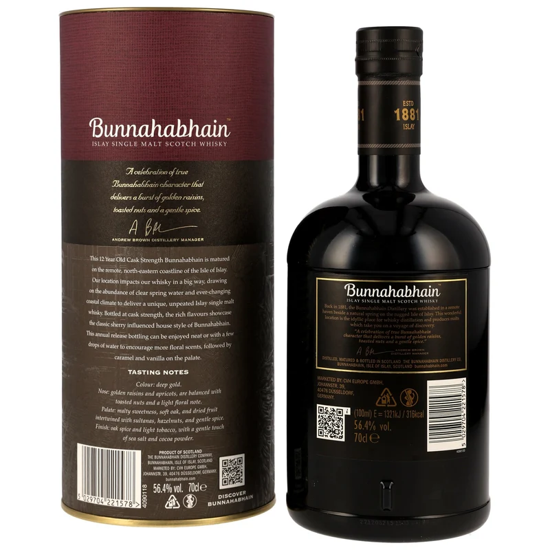BUNNAHABHAIN - 12 Jahre Cask Strength 2025 Edition - 56,4% Vol.