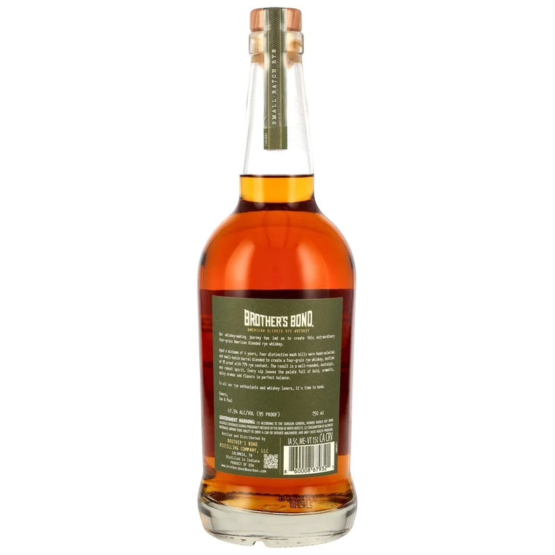 Brothers Bond - Blended Rye Whiskey - 47,5% Vol.