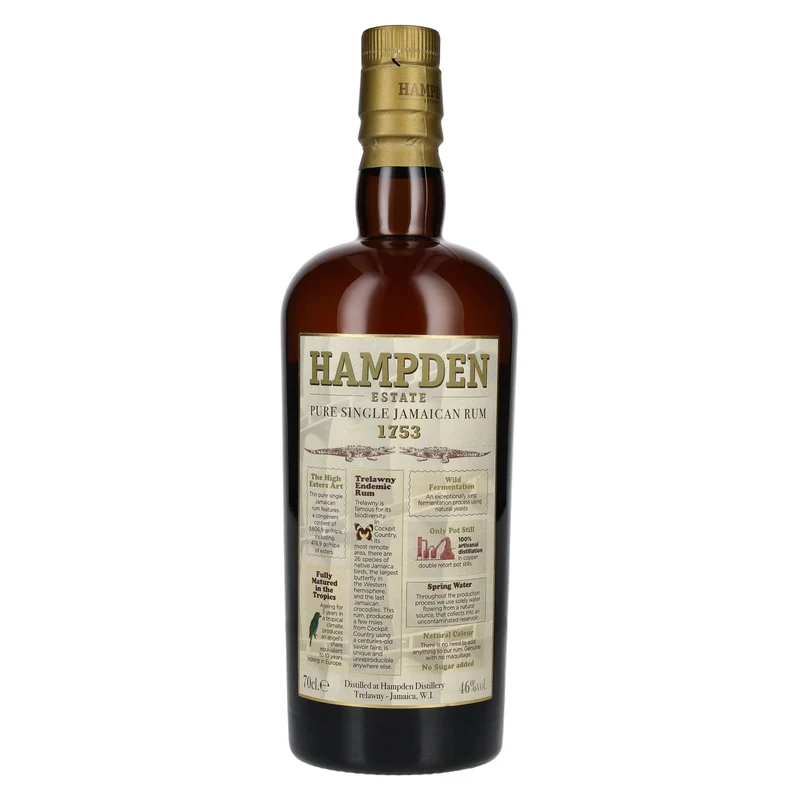 Hampden Estate 1753 3 Years Old Pure Single Jamaican Rum 46% Vol. 0,7l