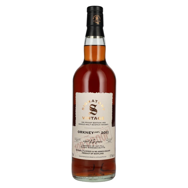 Signatory Vintage 100 Proof Edition ORKNEY (HP) 15 Years Old Single Malt #83 2011 57,1% Vol. 0,7l
