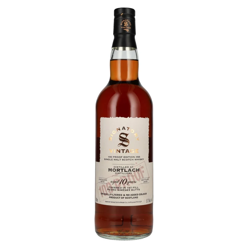 Signatory Vintage 100 Proof Edition MORTLACH 10 Years Old Single Malt #84 2016 57,1% Vol. 0,7l