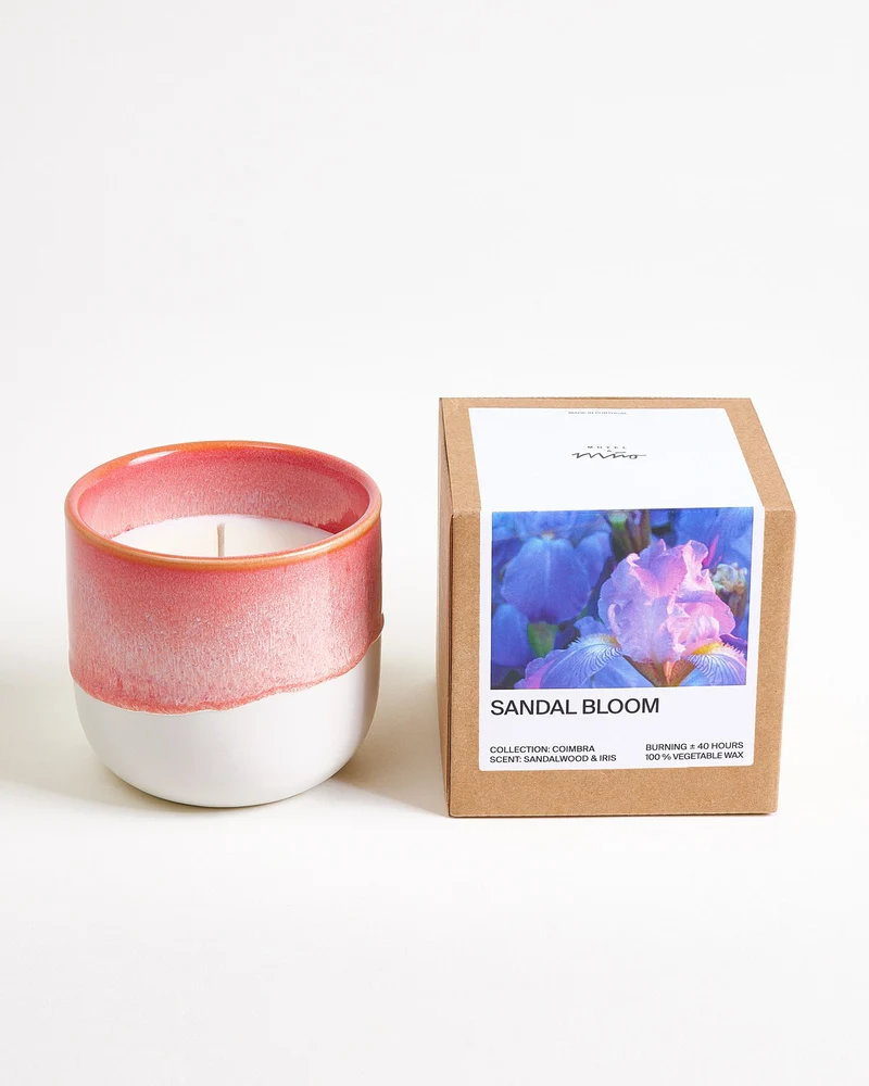 Coimbra Geschenk-Set Duftkerze apricot pink 3-teilig