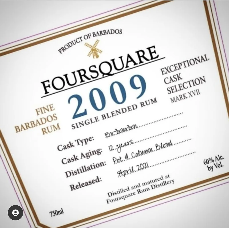 Foursquare 2009 Barbados cask strength #6 60% vol. 0,7l ecs Rum