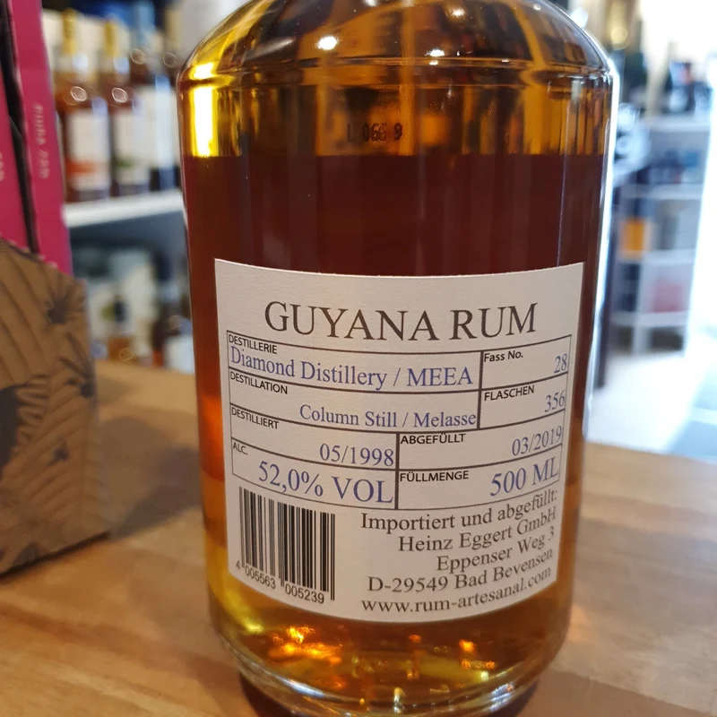 RA Guyana 1998 20y Diamond Dist. MEEA 0,5l 52%vol. Single Cask Rum Artesanal
