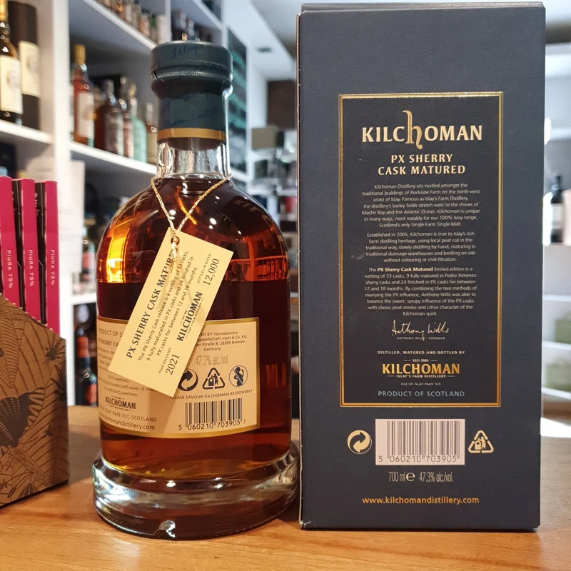 Kilchoman 2013 2015 PX pedro Ximenez single sherry cask 0,7l 47,3 %vol.