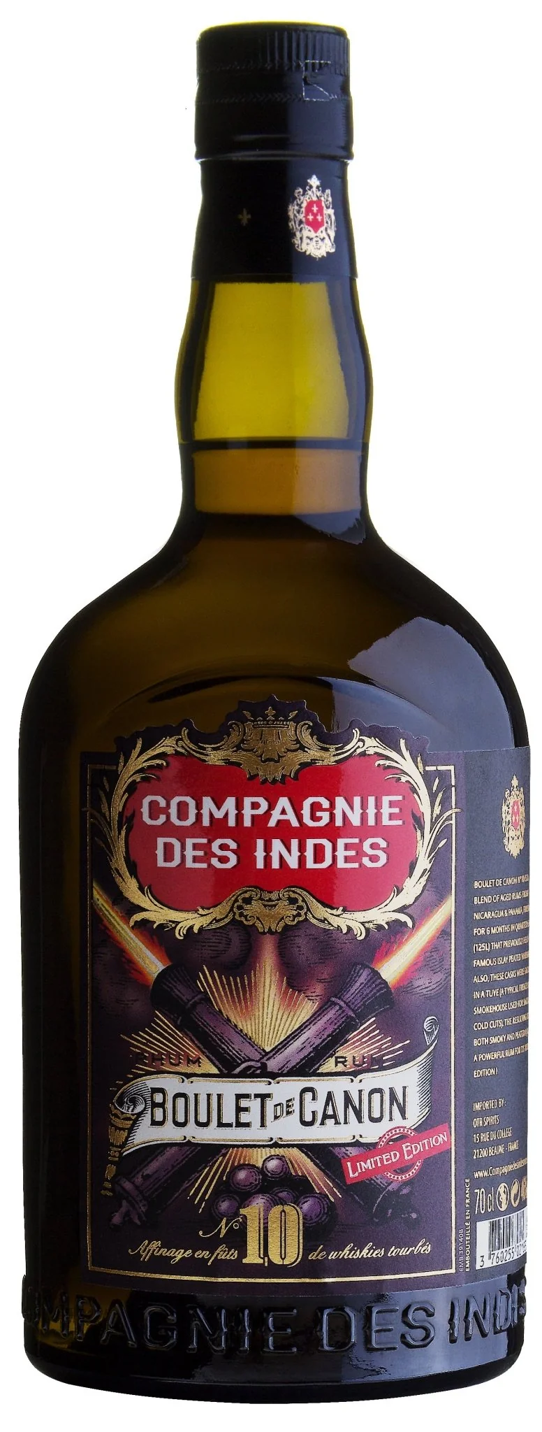 X Compagnie des Indes Boulet de Canon No.10 2021 0,7l 46% vol. Cdi rum rhum Fassabfüllung Sonderedition limitiert auf ein Fass