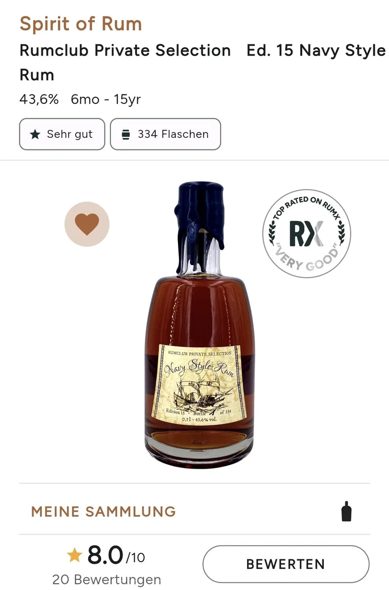 Rumclub Ed. 15 Private Selection Caribbean 43,6 %vol 0,7l rum club