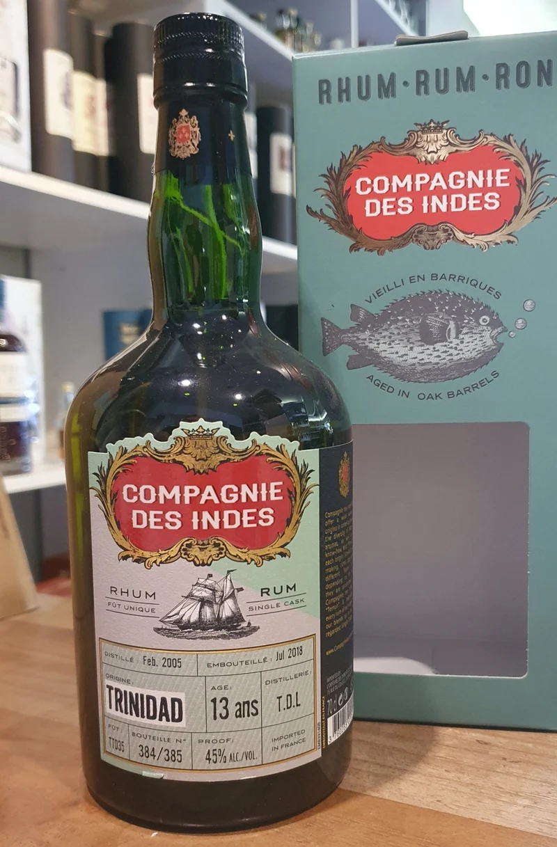 Compagnie des indes Trinidad 2005 T.D.L. Dist 13 y 45% vol. 0,7l CDI Rum tdl türkis