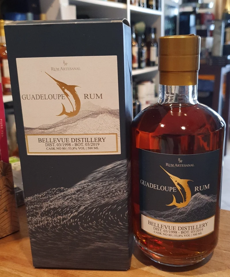 RA Guadeloupe 1998 2019 21y Bellevue Dist. 0,5l 53,8% vol. single cask Rum Artesanal #80