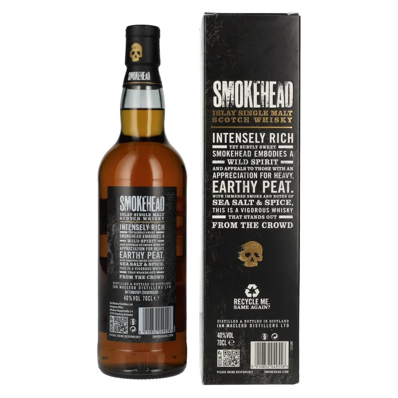 Smokehead Islay Single Malt Scotch Whisky 40% Vol. 0,7l in Geschenkbox