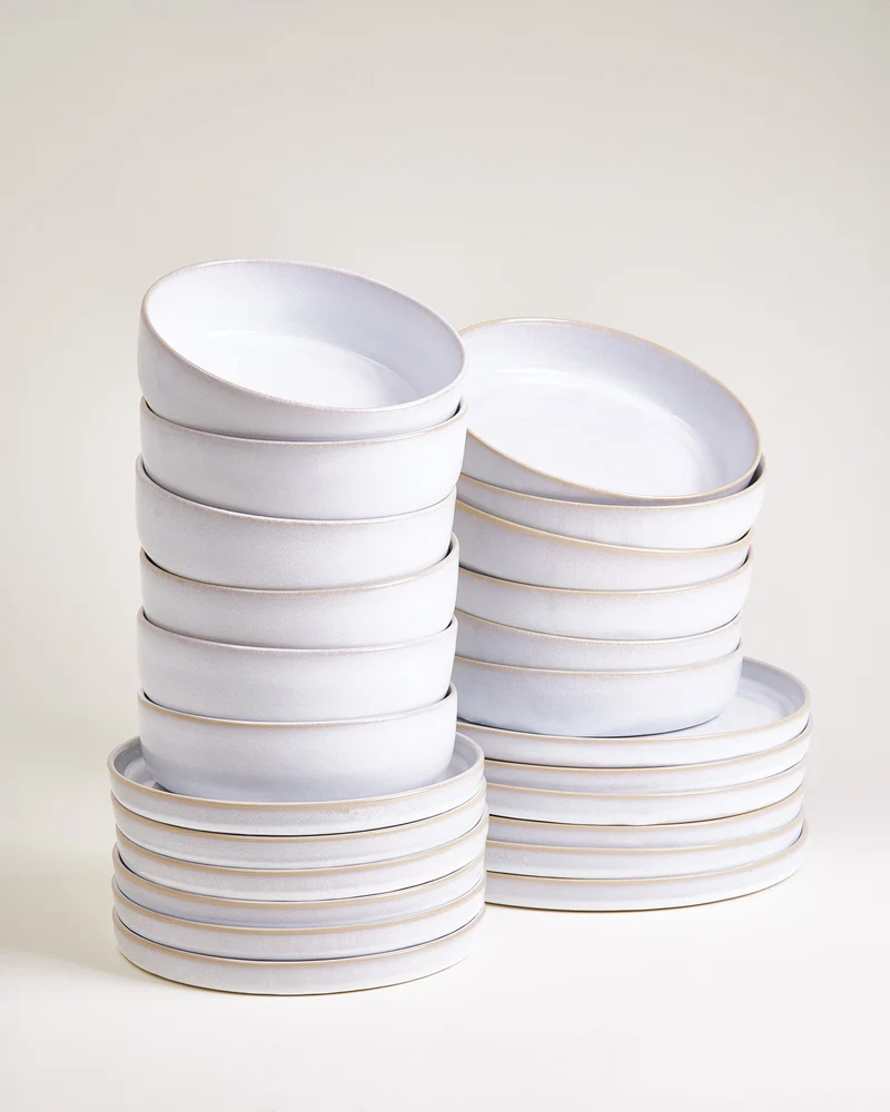 Cordoama Geschirr-Set modern weiß 24-teilig