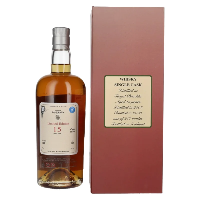 Silver Seal Royal Brackla 15 Years Old Single Cask Whisky 2007 59,3% Vol. 0,7l in Geschenkbox