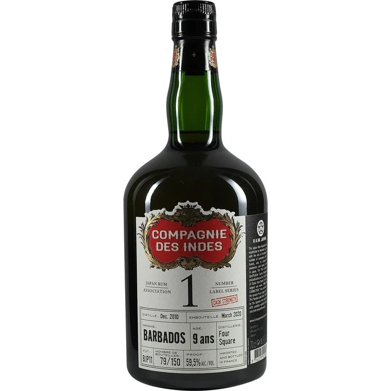Compagnie des Indes Foursqure 9 Years Single Cask for Japan Rum Association Label 1