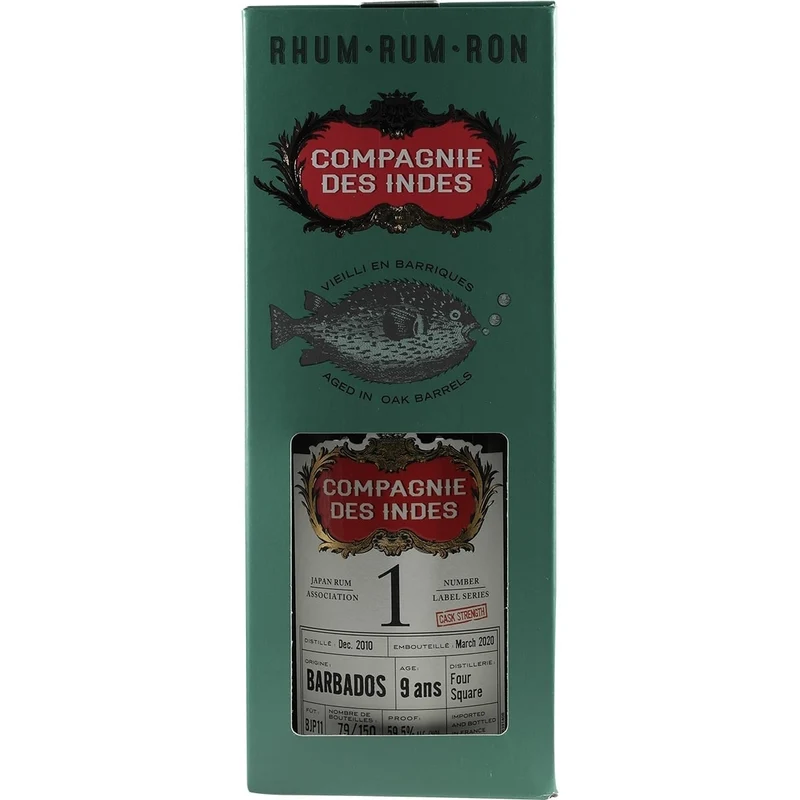 Compagnie des Indes Foursqure 9 Years Single Cask for Japan Rum Association Label 1