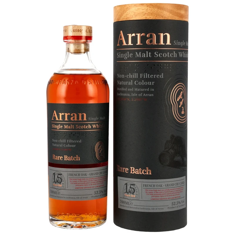 ARRAN - 15 Jahre Rare Batch French Oak Grand Cru Finish - 52,5% Vol.