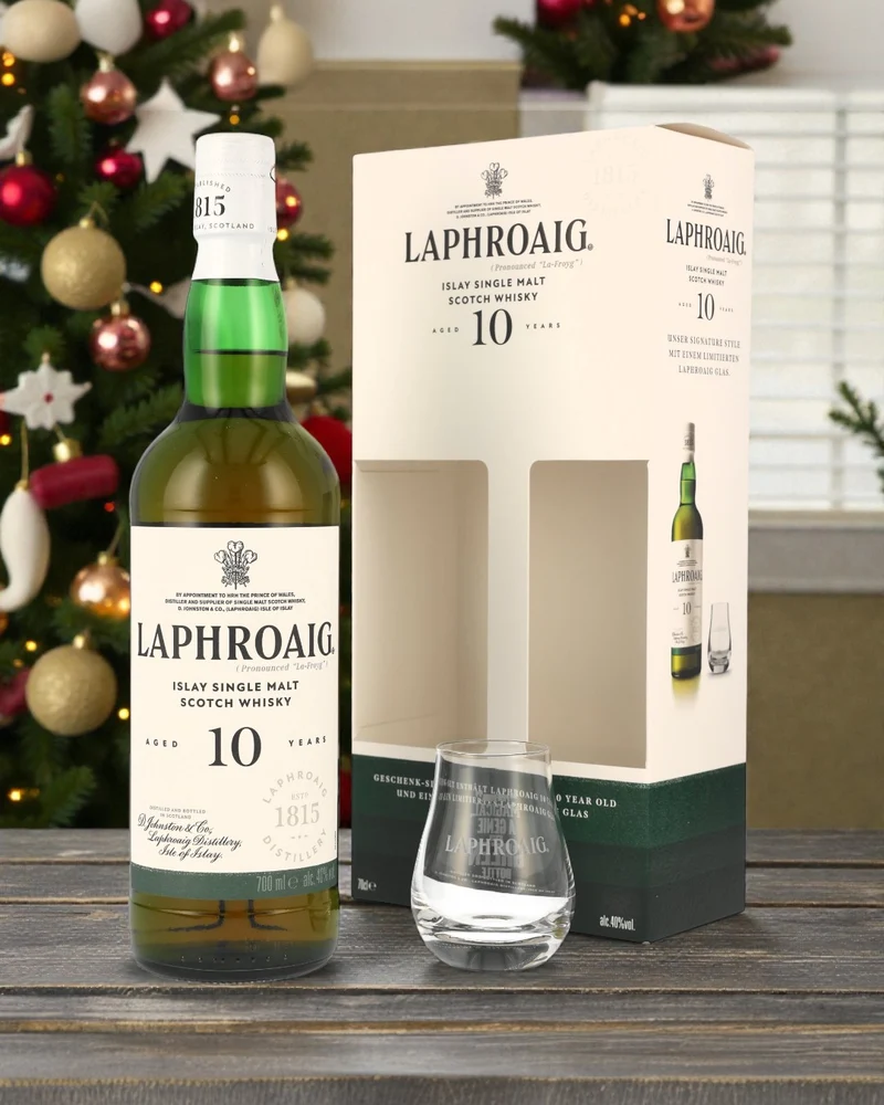 LAPHROAIG - 10 Jahre Geschenkset mit Glas - 40% Vol.