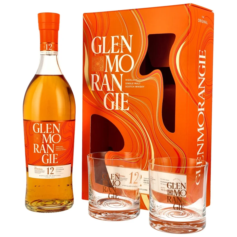 GLENMORANGIE - 12 Jahre The Original Geschenkset - 40% Vol.