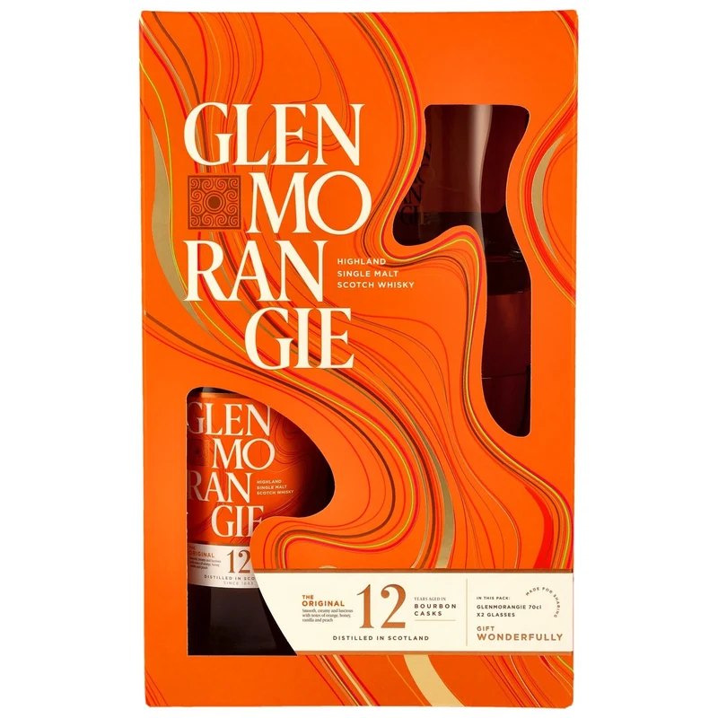 GLENMORANGIE - 12 Jahre The Original Geschenkset - 40% Vol.