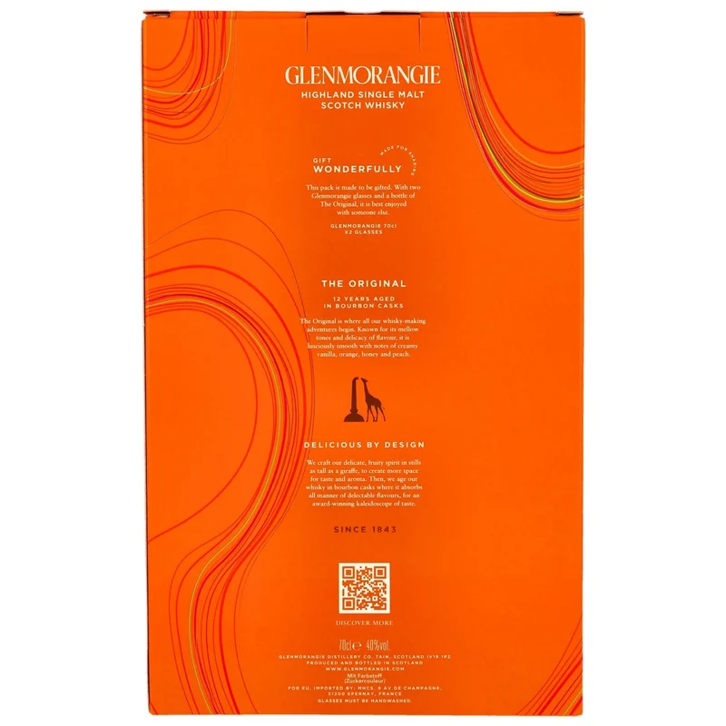 GLENMORANGIE - 12 Jahre The Original Geschenkset - 40% Vol.