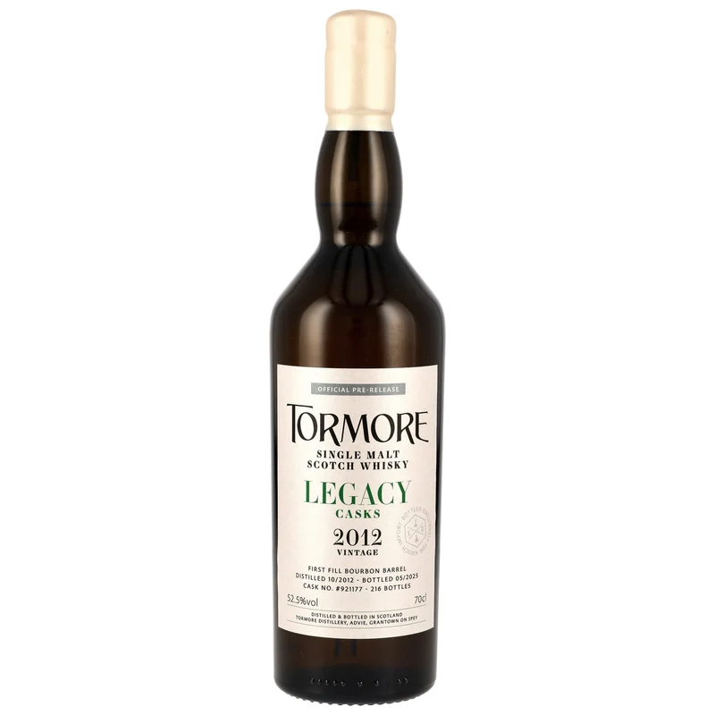 TORMORE - 12 Jahre 1st Fill Bourbon Barrel #921177 Legacy Casks - 52,5% Vol.