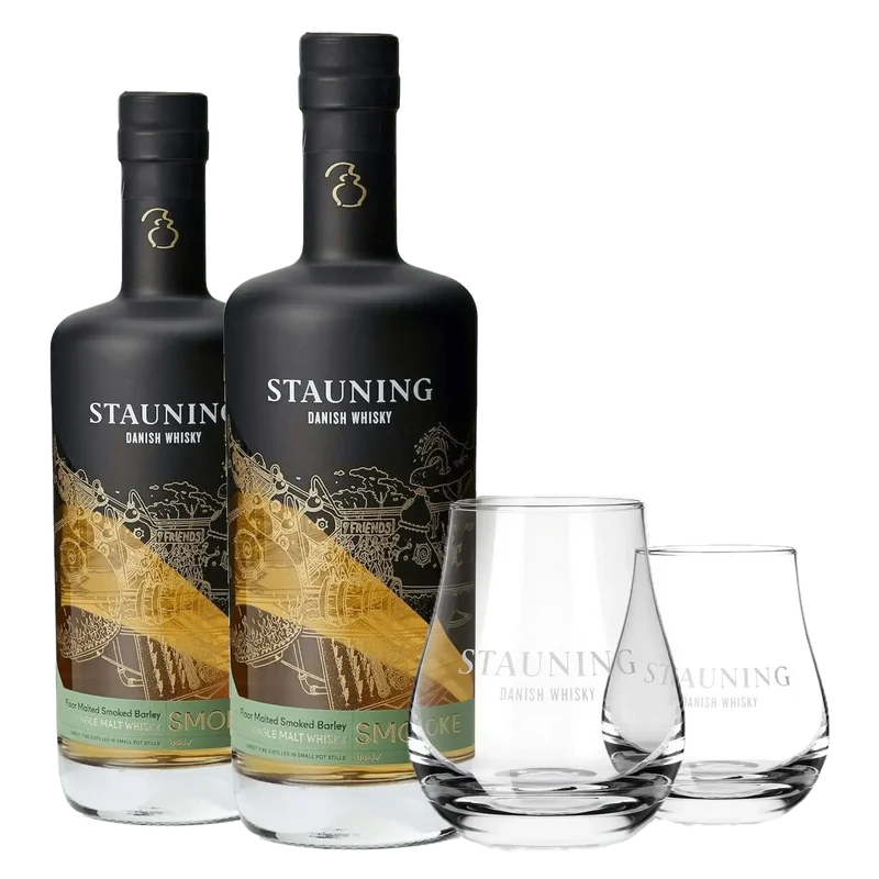 2 Stauning Smoke + 2 KOSTENLOSE Stauning Whiskygläser