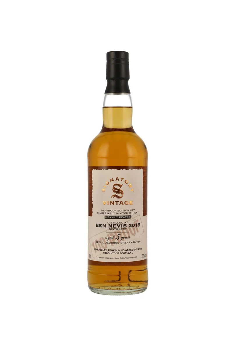 Ben Nevis Heavily Peated 2019 5 Jahre Signatory 100 Proof Edition #17 57,1% 700ml