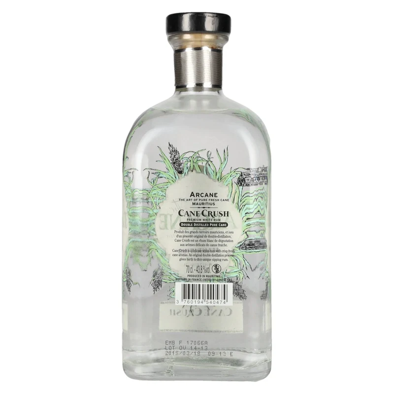 The Arcane CANE CRUSH Premium White Rum 43,8% Vol. 0,7l New Label