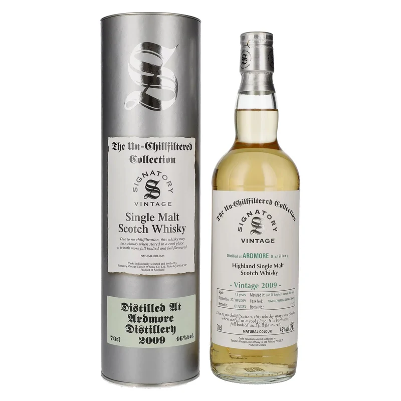 Signatory Vintage ARDMORE 13 Years Old The Un-Chillfiltered 2009 46% Vol. 0,7l in Geschenkbox