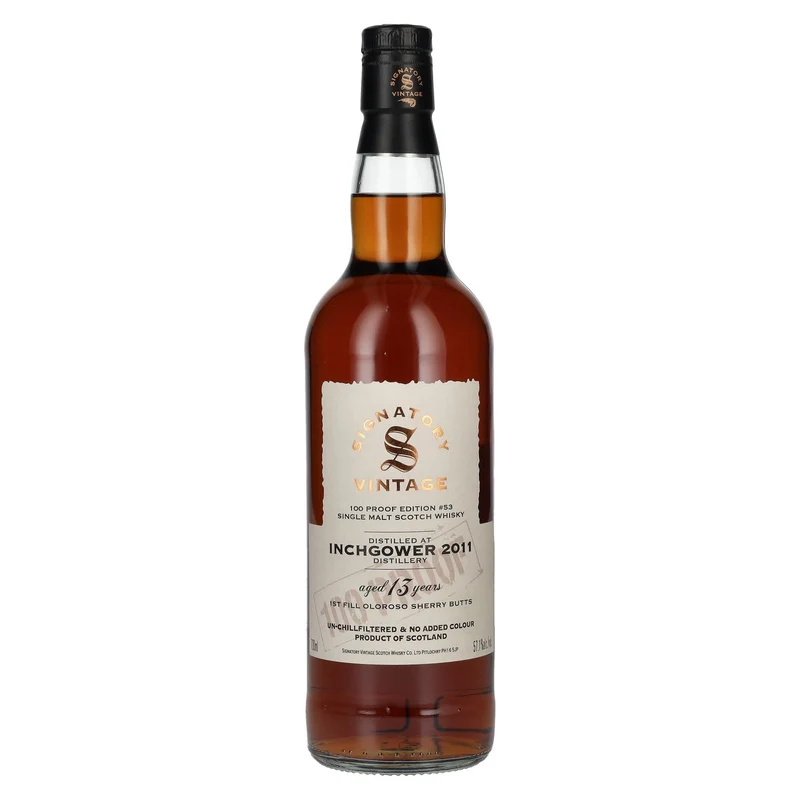 Signatory Vintage 100 Proof Edition INCHGOWER 13 Years Old Single Malt #53 2011 57,1% Vol. 0,7l