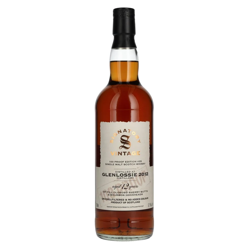 Signatory Vintage 100 Proof Edition GLENLOSSIE 12 Years Old Single Malt #35 2012 57,1% Vol. 0,7l