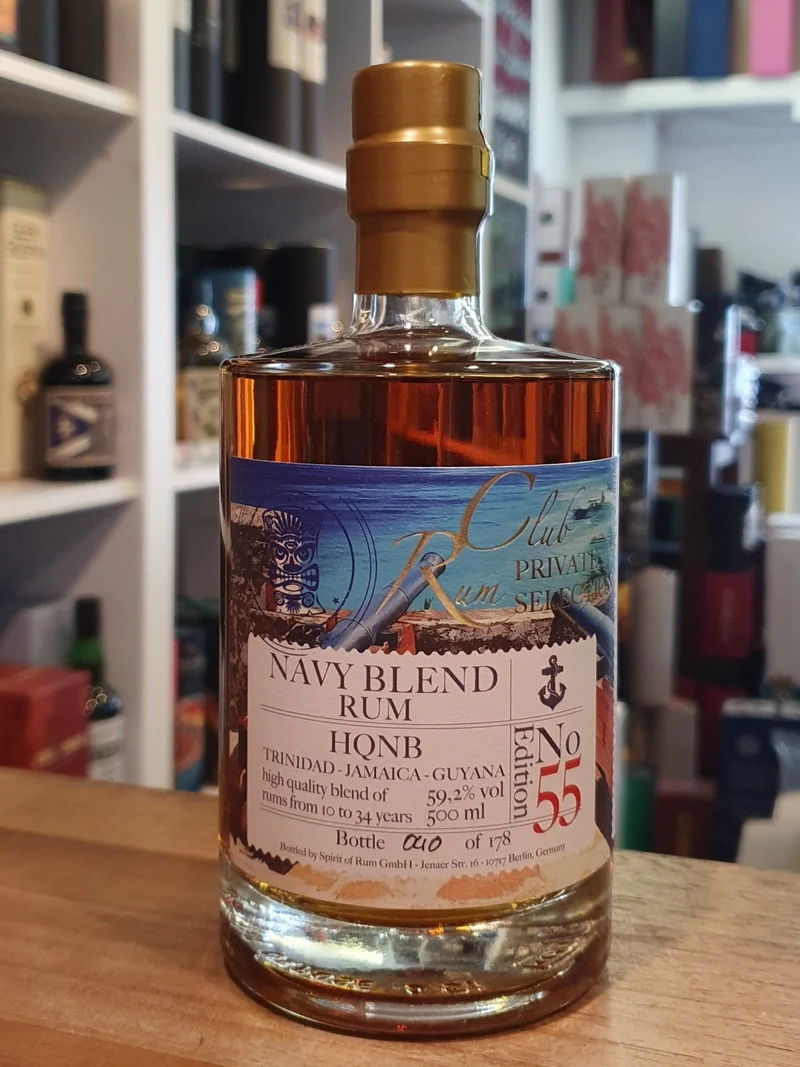 Rumclub Ed. 55 HQNB Navy blend 11-33y 59,2 % vol. 0,5l Rum club private selection