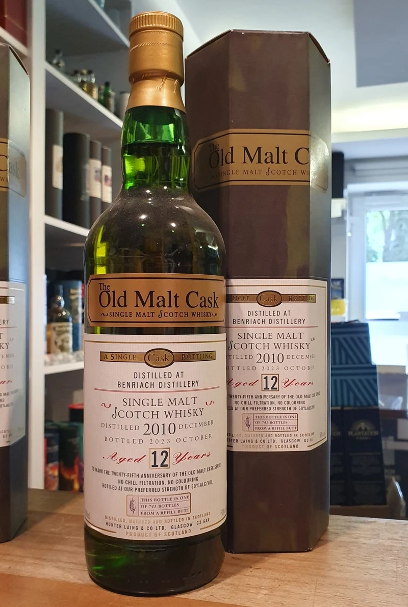 Benriach single cask 2010 2023 Refill Butt 12 Y OMC 50% vol. 0,7l old malt cask Whisky Hunter Laing #hl alt