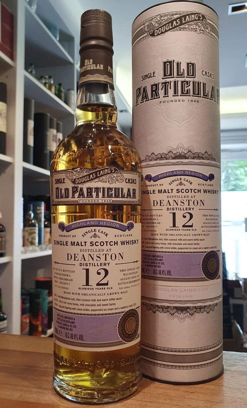 X Deanston single cask 2010 organic Old Particular 48,4 % vol. 0,7l Whisky Douglas Laing #16917